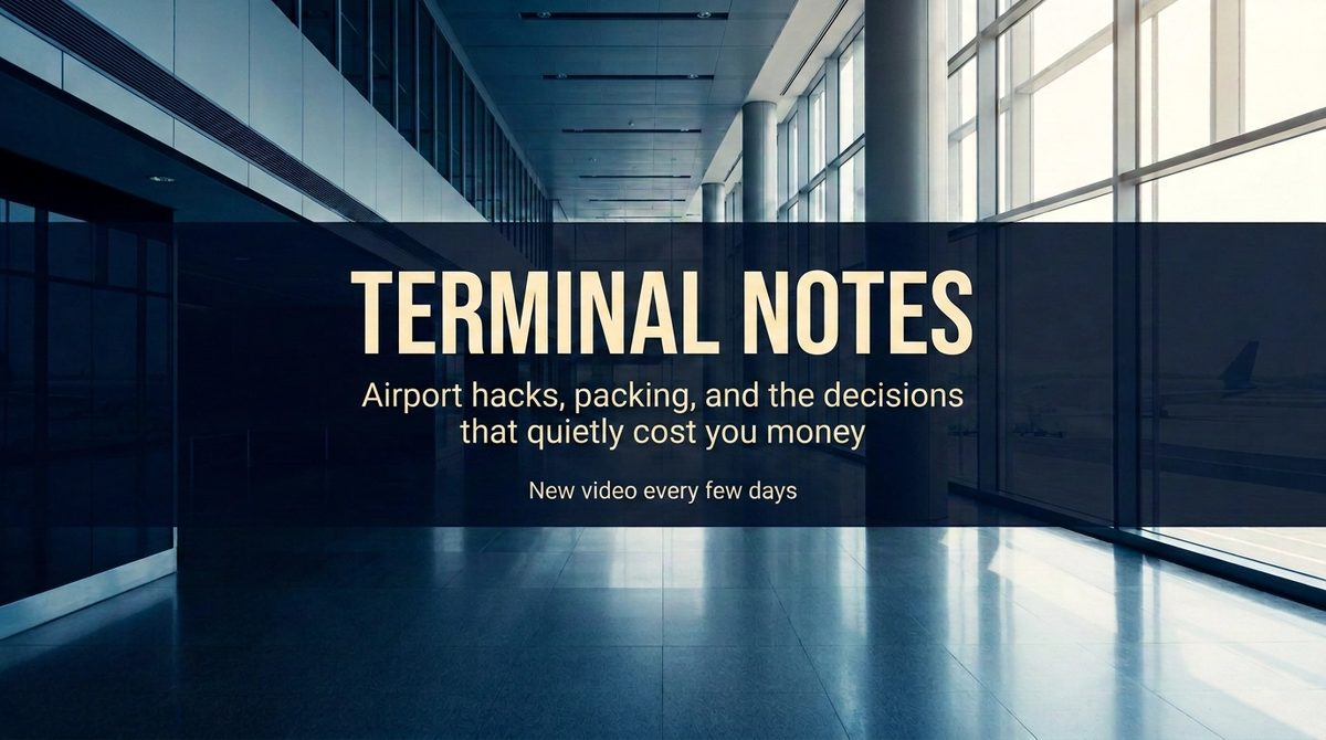 Terminal Notes — airport hacks, packing, and the decisions that quietly cost you money